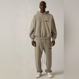 Fear of God ESSENTIALS Dark Oatmeal Hoodie & Sweatpants Set